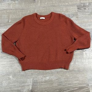 Sophie Rue Cropped Sweater Women’s Size Medium Rust Red Orange